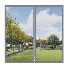 Magnetic Window Screen No Drilling with Auto Close, Durable Fiberglass Mesh Insect Protector 100x156cm A