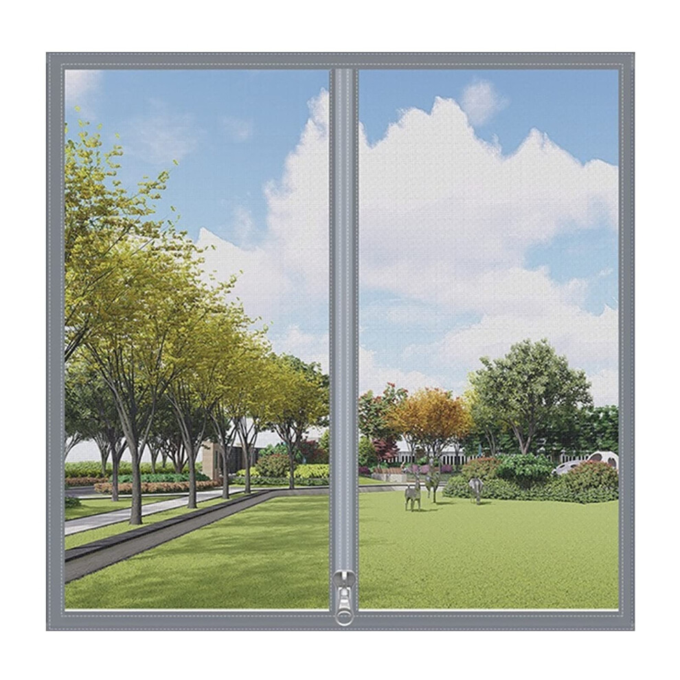 Magnetic Window Screen No Drilling With Auto Close, Durable Fiberglass Mesh Insect Protector 100X156cm A 9113335068681