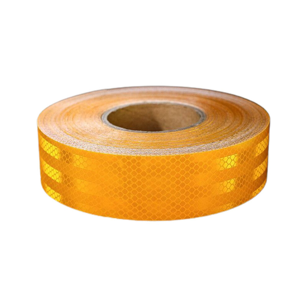 Reflective Safety Tape 2 Inch Visibility Weatherproof Adhesive For Vehicles And Trailers Yellow 9164114675958