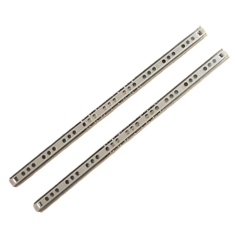 17Mm Narrow Drawer Slides With Noise Reduction, 246Mm Compact Steel Ball Bearing Drawer Runners 9164114676344