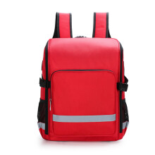 First Aid Kit Waterproof Trauma Medical Bag with Detachable Dividers and Reflective Strips Red
