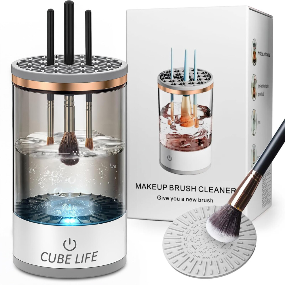Electric Makeup Brush Cleaner â USB Automatic Deep Gentle Cleaning for All Brush Sizes, Green