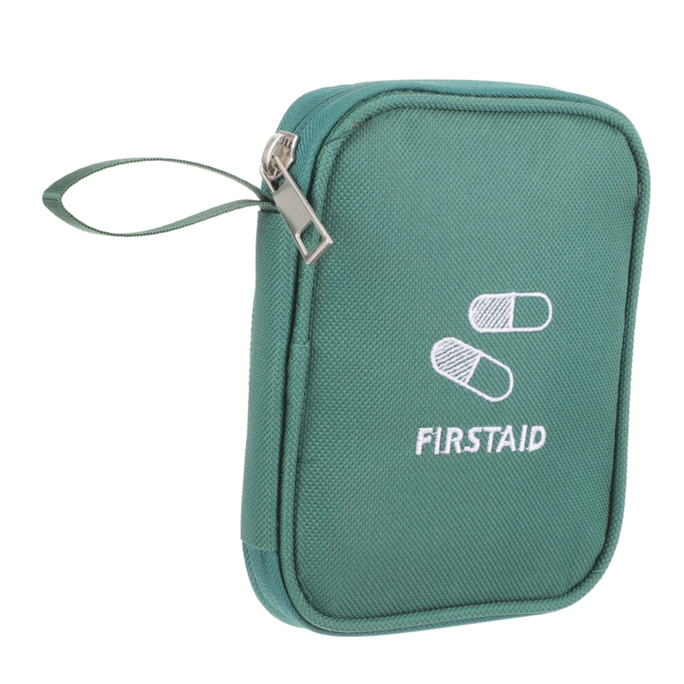 First Aid Kit Travel Medicine Bag Compact Oxford Pouch for Camping Hiking Home Emergency Use