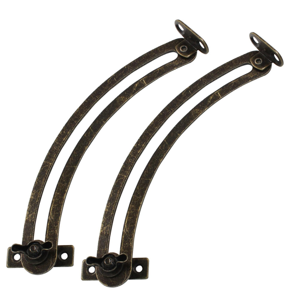 7 Inch Lid Support Hinge Pair With Screws, Adjustable Spring Lid Stay For Cabinet And Chest 9113335063822