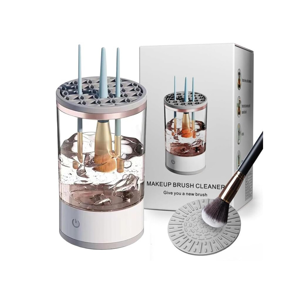 Electric Makeup Brush Cleaner, 2025 Upgrade Automatic Cosmetic Brush Cleaning Tool for Deep Cleaning and Gentle Bristle Care