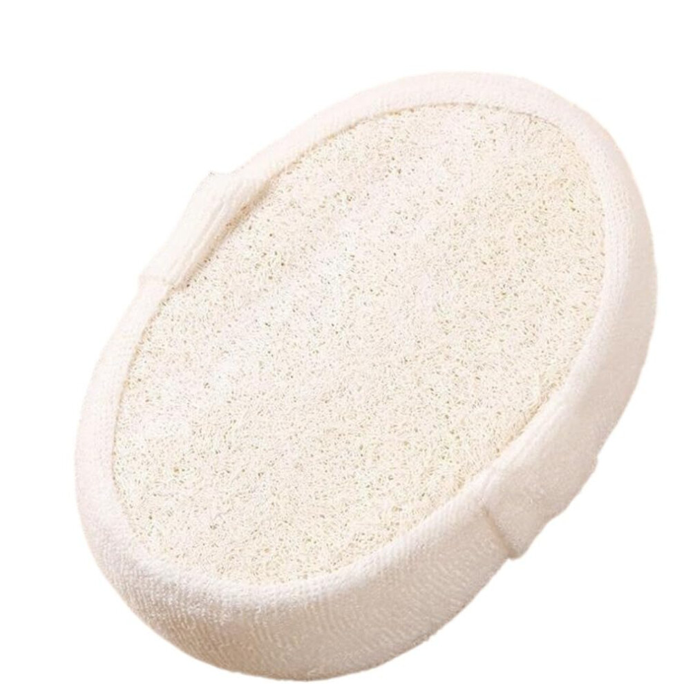 Natural Loofah Bath Sponge for Body Exfoliation, EcoFriendly Biodegradable Scrubber with Cotton Grip, 2 Pack