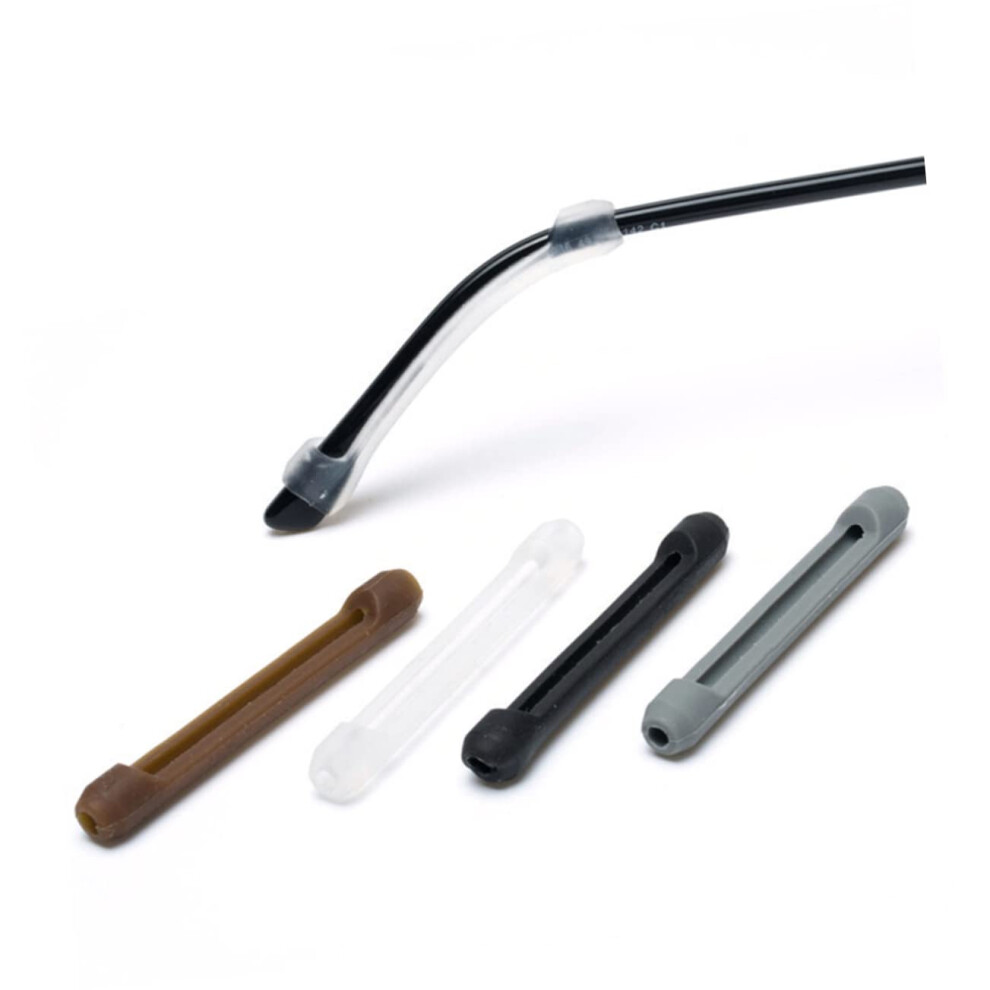 4 Pairs Silicone Glasses Temple Tips AntiSlip Soft Eyeglass Ear Hook Grips for Sports