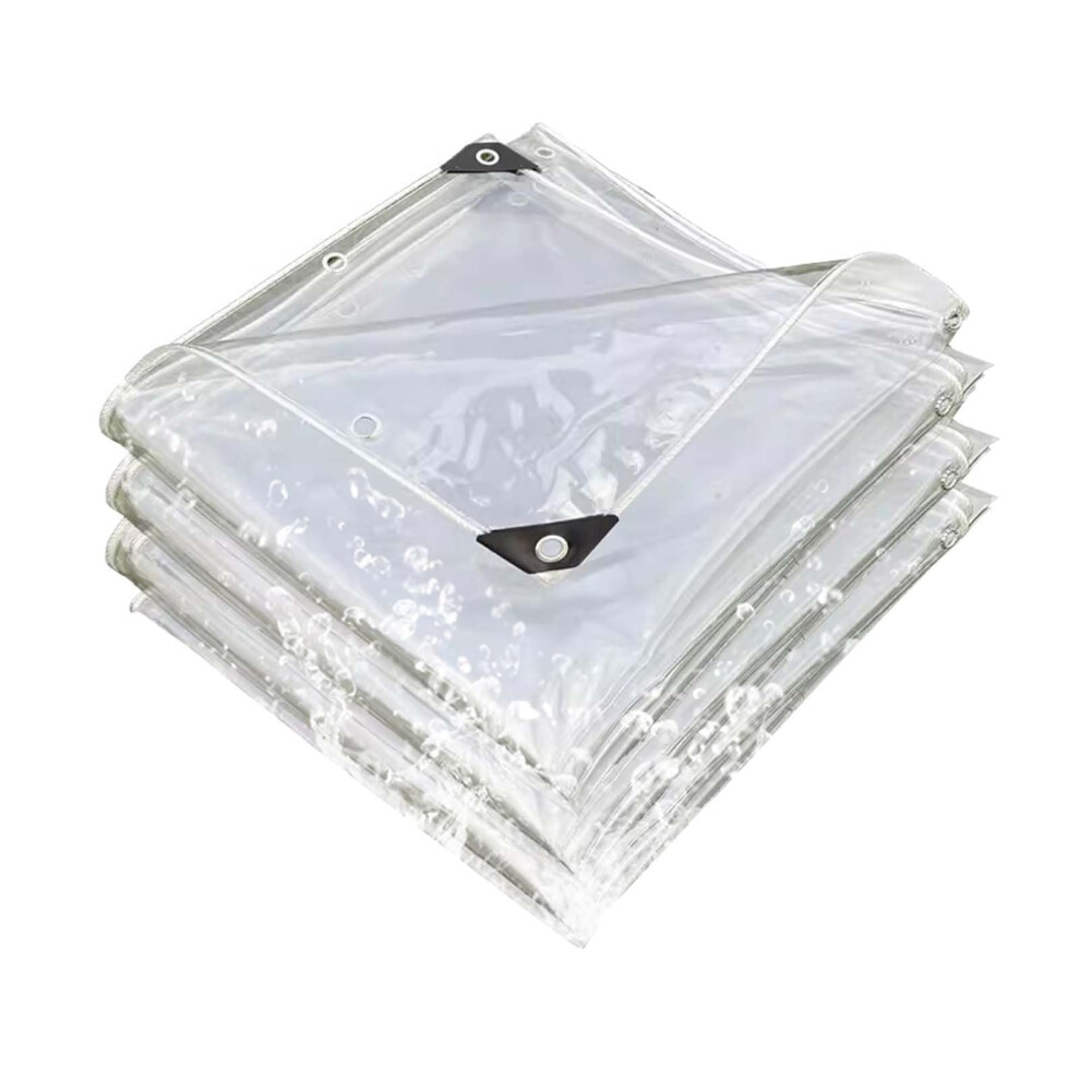 Clear Tarp 5X36 Ft Heavy Duty 15 Mil Waterproof Transparent Tarpaulin With Grommets For Patio 9164114677099