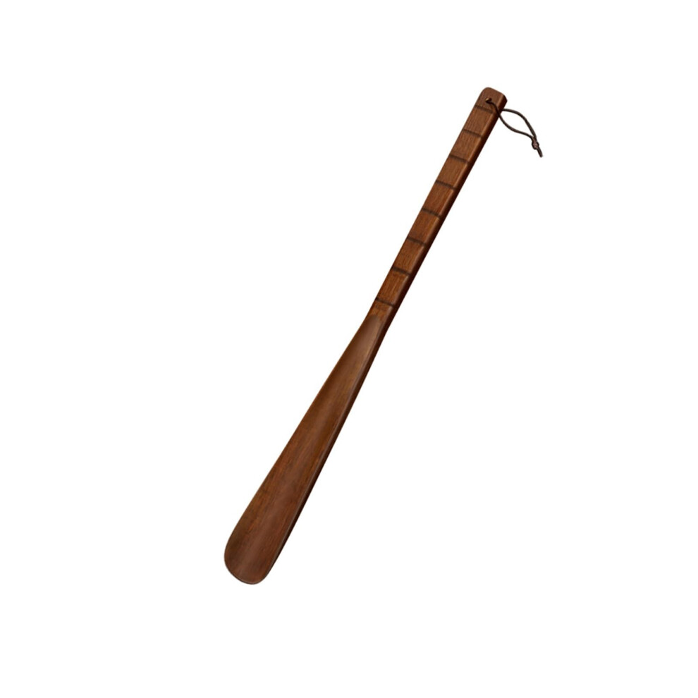 Long Wooden Shoe Horn 55cm Solid Wood Long Handle for Seniors Elderly Pregnant Easy Shoe Wearing