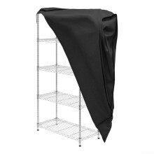 Water Resistant Storage Rack Cover 36x18x72 with Clear Panels and 3Way Zipper for Outdoor Metal Shelving Unit