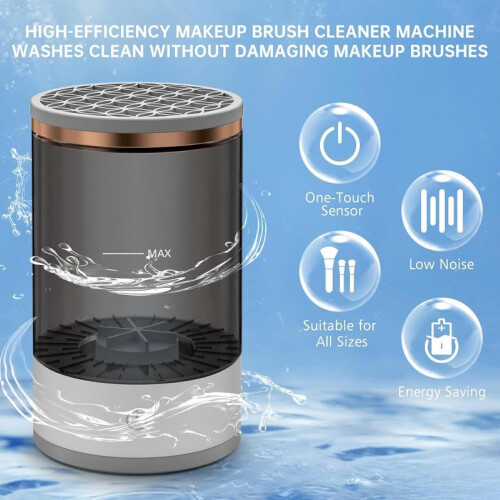 Makeup Brush Cleaner with Automatic Dryer USB Powered 3 in 1 Cleaning Storage for MultiSize Brushes 2