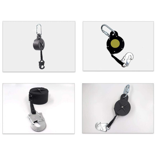 Self Retracting Lifeline with Shock Absorber, 3m Fall Arrest Block, Durable Polyester Webbing 100kg 1