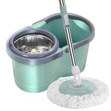 Spin Mop with Bucket and Wash System, Hands Floor Cleaning with Microfiber Pads for Home