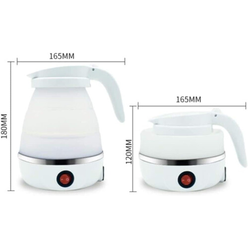Travel Electric Kettle 600ML Foldable Silicone, Fast Boiling Dual Voltage Compact Design Blue 1