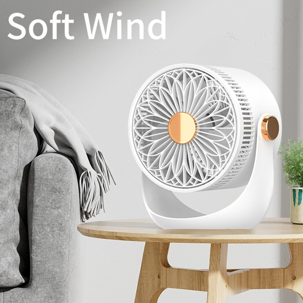 Ozmmyan Portable Mini Fan 3 Speeds, Night Light, 360 Rotation, Usb Charging, Quiet Tabletop Fan For Home, Bedroom, Compatible With Summer Prep 9110895273326