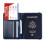 RFID Blocking Leather Passport Holder Cover Case Travel Wallet Elastic Strap 2