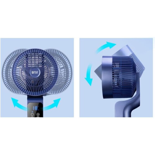 Remote Control Oscillating Air Circulation Fan with 8‑Character LED Display, White 1