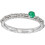 Created Emerald Sterling Silver Single-Stone Ring 1