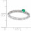 Created Emerald Sterling Silver Single-Stone Ring 4
