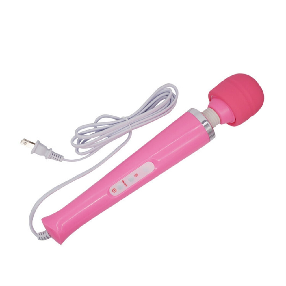 Tutuviw 10 Speeds Wired Handheld Electric Back Massager with Strong Vibrations for Muscle Aches, Sports Recovery, Body Pain (Pink)