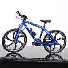 Mini Bike Model Zinc Alloy Blue - Compatible with Home, Bedroom, Living Room, Office, Study Decoration Crafts, Cool Boy Toy
