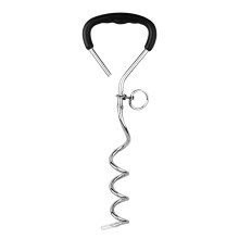 WNFJR Outdoor Dog Stake for Secure Tethering - Alloy Steel, Wind and Rain Resistant, Ideal for Yard, Beach, and Camping