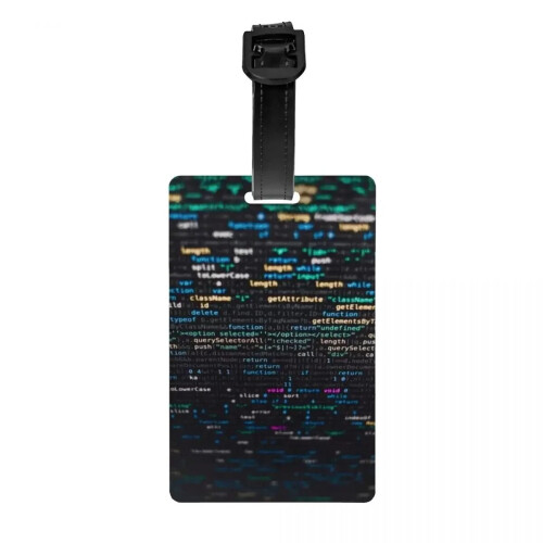ng Programmer Nerd Geek Luggage Tags for Travel Suitcase Science Hacker Computer Code Privacy Cover ID Label