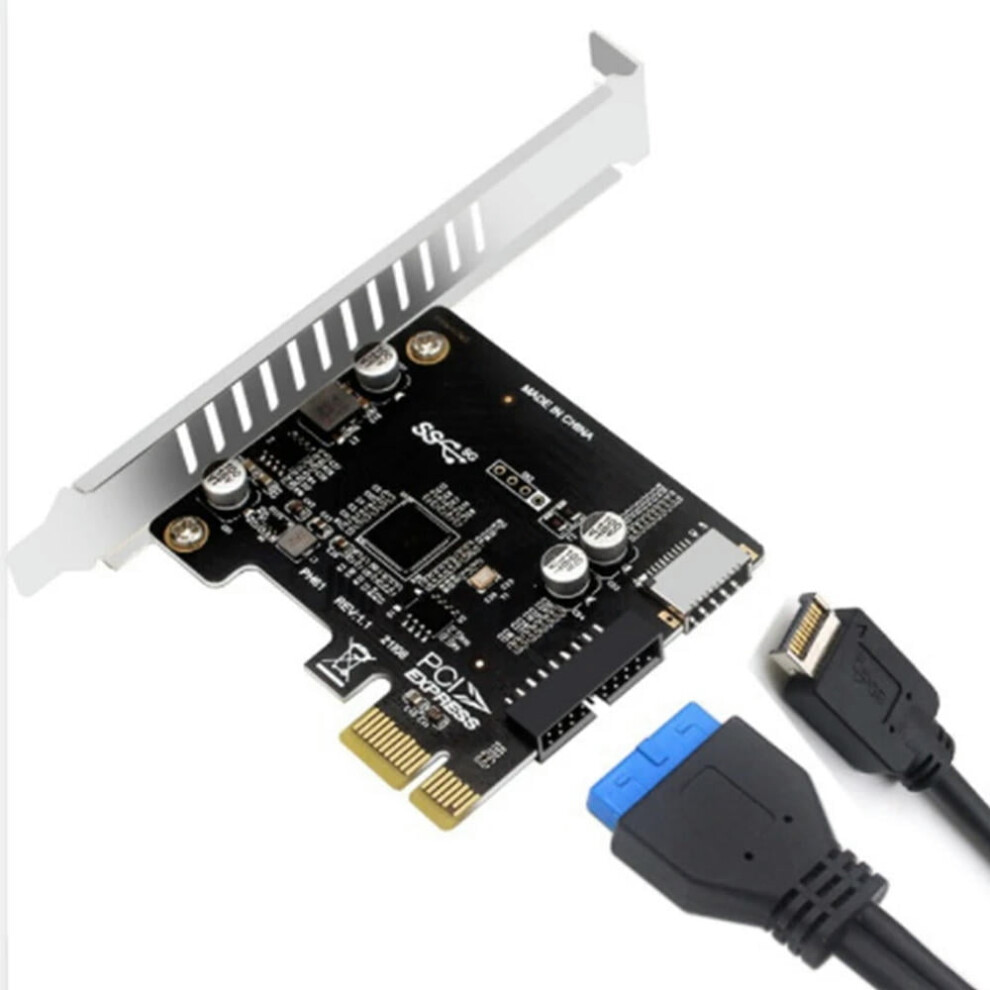For Pcie To Usb 3.0 Expansion Card 5Gpbs Type E Pci Express Card Type C Front Usb3.0 19/20Pin Expansion Card 9071309772142