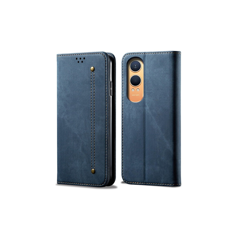 Skalo Compatible With Oneplus Nord Ce4 Lite 5G Jeans Wallet Case - Blue 9071309773125