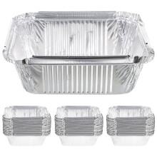 Cake Pan 30 Pcs Outdoor Camping Portable Food Pans Baking Tin Foil Plate Aluminum