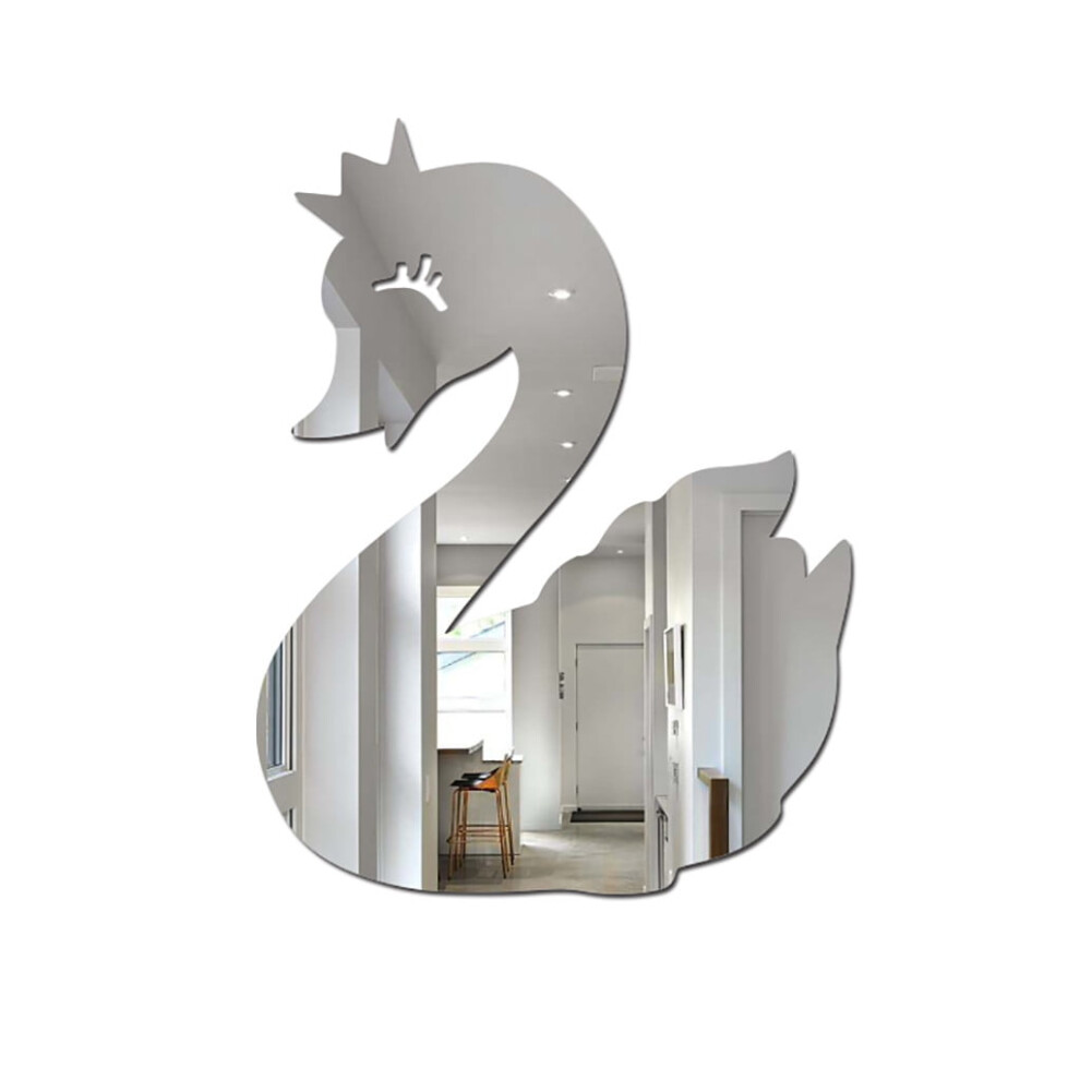 Huayishang Clearance Acrylic Mirror Sticker Swan, Home Wall Stickers Clearance Sale, 1X Mirror Sticker