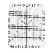 5 in 1 Quilt Cutting Ruler Set, Slotted Quilting Ruler Compatible with Precision Templates, Charming Shape Craft Tool