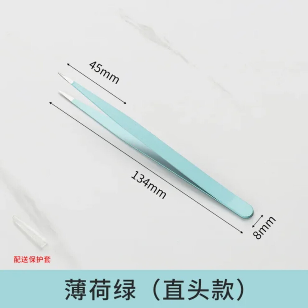 DEKAXID Colorful Nipper Colored Sequins Beads Rhinestones Picker Colorful Straight Curved Nail Art Tweezers Nail Art Tools Makeup Tools
