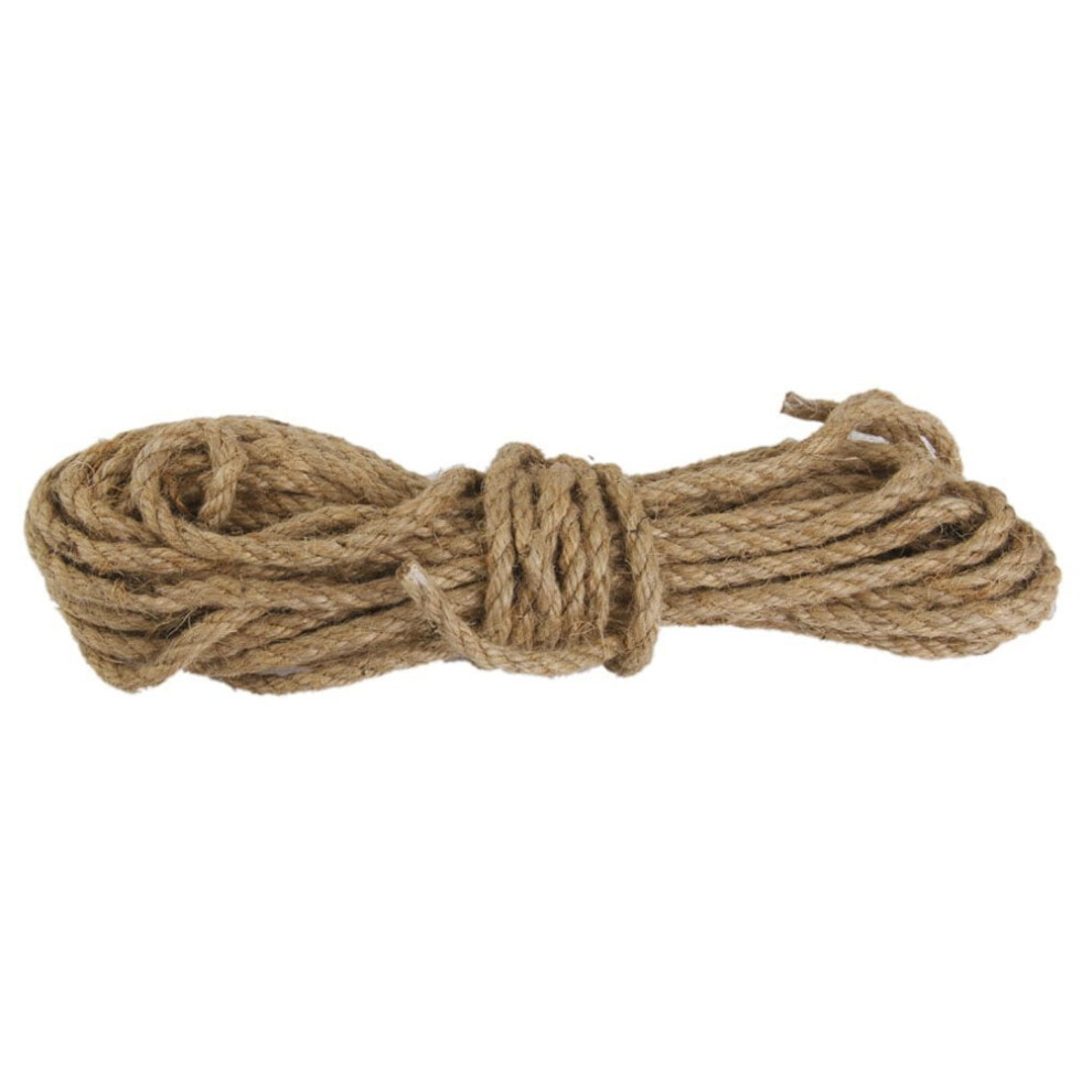 15M 6Mm Jute String Twine Twisted Hessian Burlap Cord Rope (Brown) 9425574871596