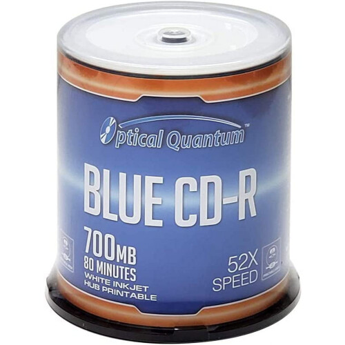 Μπλε AZO CD-R700MB52X Λευκό Hub Inkjet Δίσκος Εκτυπώσιμων Εγγράψιμων Μέσων - Άξονας 100