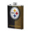 Steelers Flagon8oz από ανοξείδωτο ατσάλι, δερμάτινο δοχείο τσέπης για άνδρες, συμβατό με 1