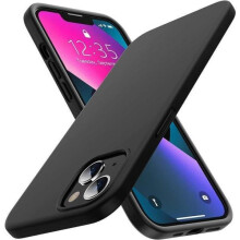 Kompatibelt med iPhone13-skal Mjukt TPU-skal Tunt Svart Svart