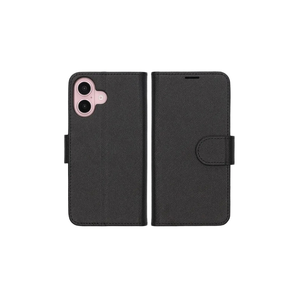 Compatible With Iphone 16 Plus Wallet Case With Stand - Black 9425574873897