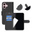 Kompatibel mit iPhone 16 Plus Wallet Case mit Ständer – Schwarz 5