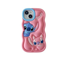Kompatibel mit iPhone 6/7/8/XR/11/12/13/14/15, Hülle mit Lilo & Stitch Motiv, weiche Silikon-Schutzhülle, kompatibel mit iPhone 15