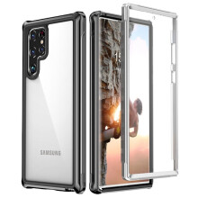C4U Stötsäkert Försvar - Galaxy S22Ultra Stötsäkert Skal 3in1Svart S22ULTRA