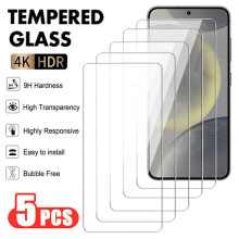 5PCS9H Härdat Glas Skärmskydd Kompatibelt med Samsung Galaxy S23FE S24Plus Ultra A05A15A25A35A55