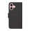Kompatibel mit iPhone 16 Plus Wallet Case mit Ständer – Schwarz 3