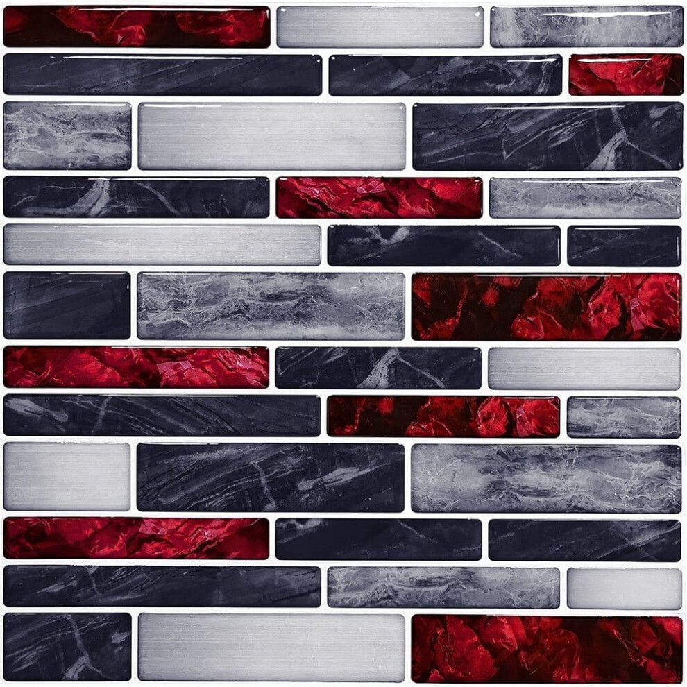 10-Pack Wall Panels Peel And Stick, Self Adhesive Waterproof Foam Wallpaper For Bedroom, Bathroom, Kitchen,6X6inch 9425574874139