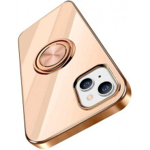 Kompatibel med iPhone 13 Mini Elegant & Stötsäkert Skal med Ringhållare Felfri Svart