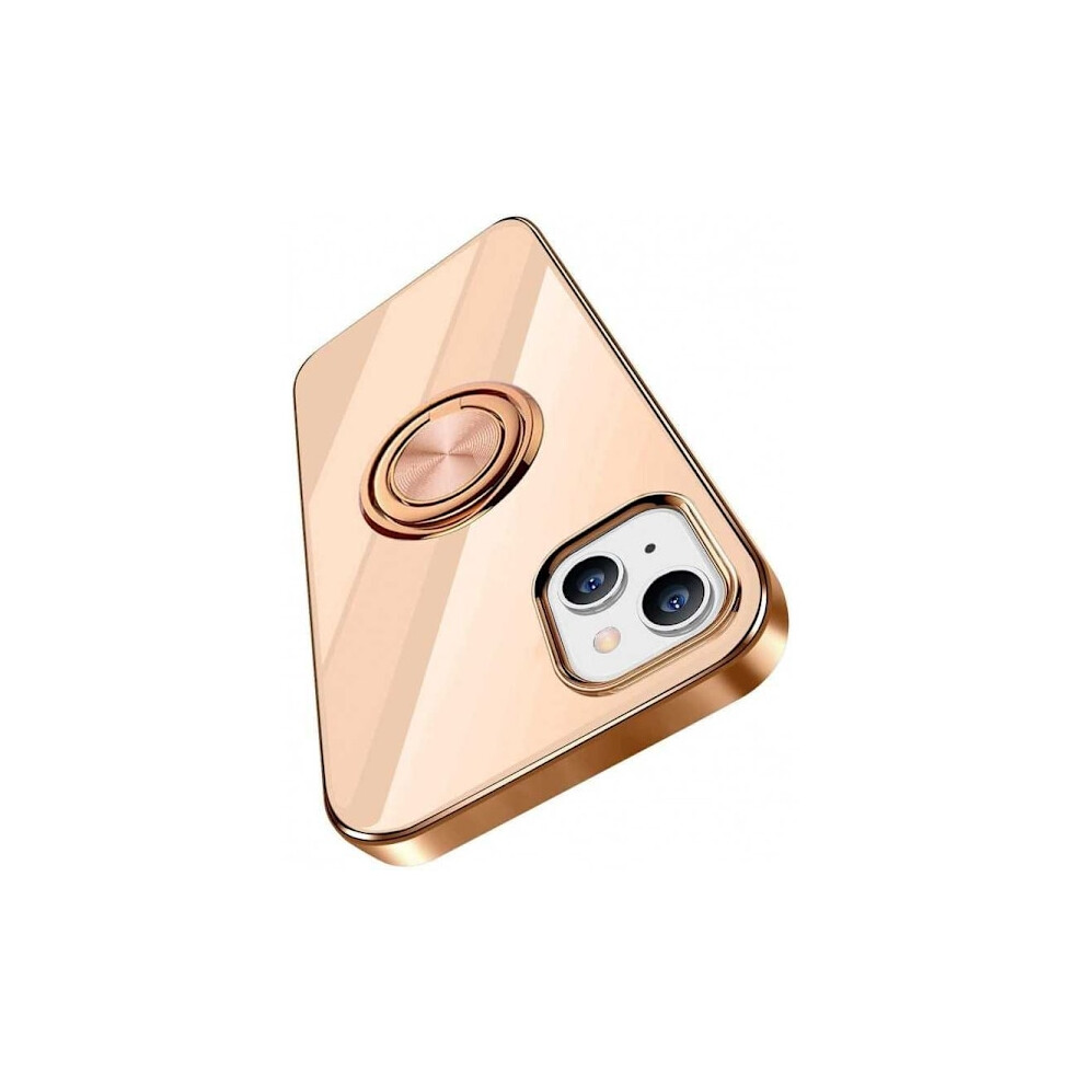 Compatible With Iphone 13 Mini Elegant & Shockproof Case With Ring Holder Flawless Black 9425574873903