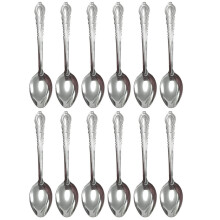 Ensemble de 12 cuillères de table en acier inoxydable, couverts à soupe