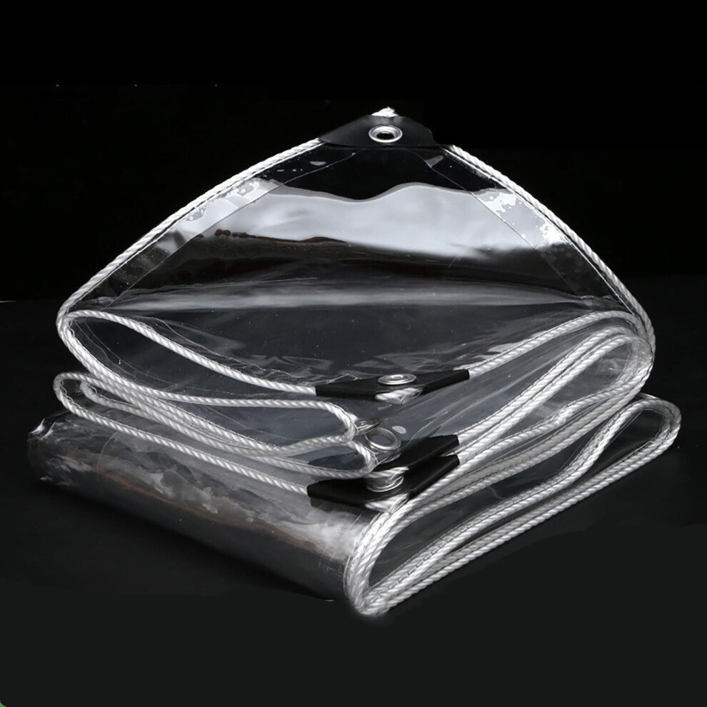 Clear Waterproof Tarpaulin 1.4X3m Heavy Duty Pvc Tarp With Eyelets For Garden And Greenhouse 9164114678386