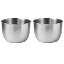 2x Diepe mengkommen van roestvrij staal 304 voor koken, bakken, cake, brood, salades en andere keukenmixers, 3600 ml en 2800 ml