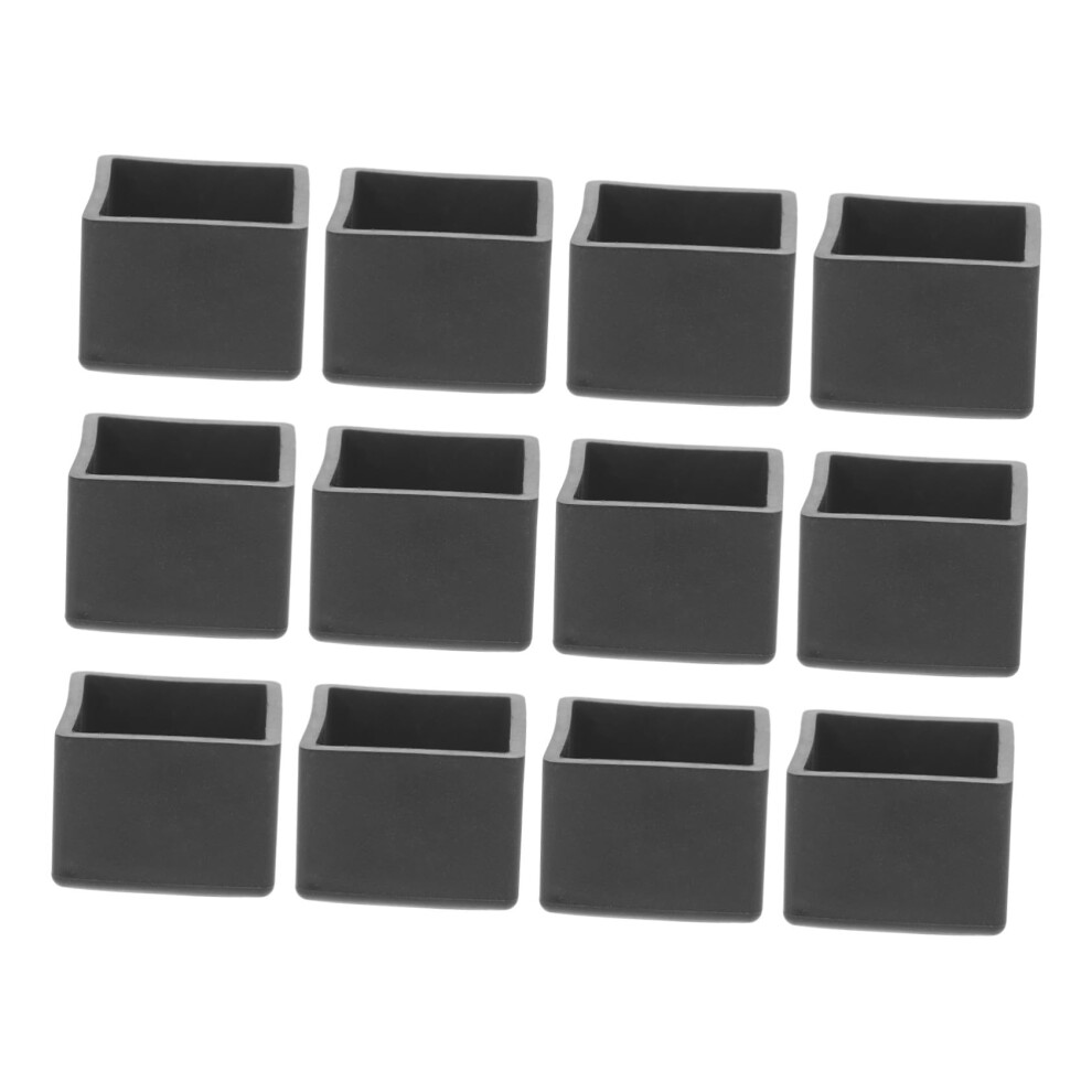 12Pcs Nonslip Furniture Leg Protectors Square Chair Caps For Hardwood And Tile Floors 9174973031055